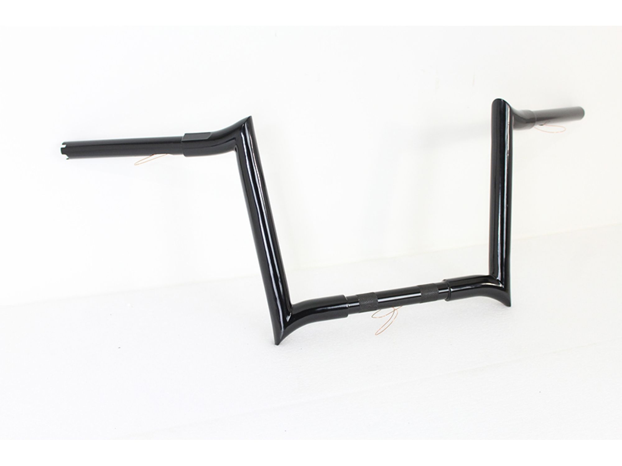 12" Black Z-Bar Handlebar with Indents