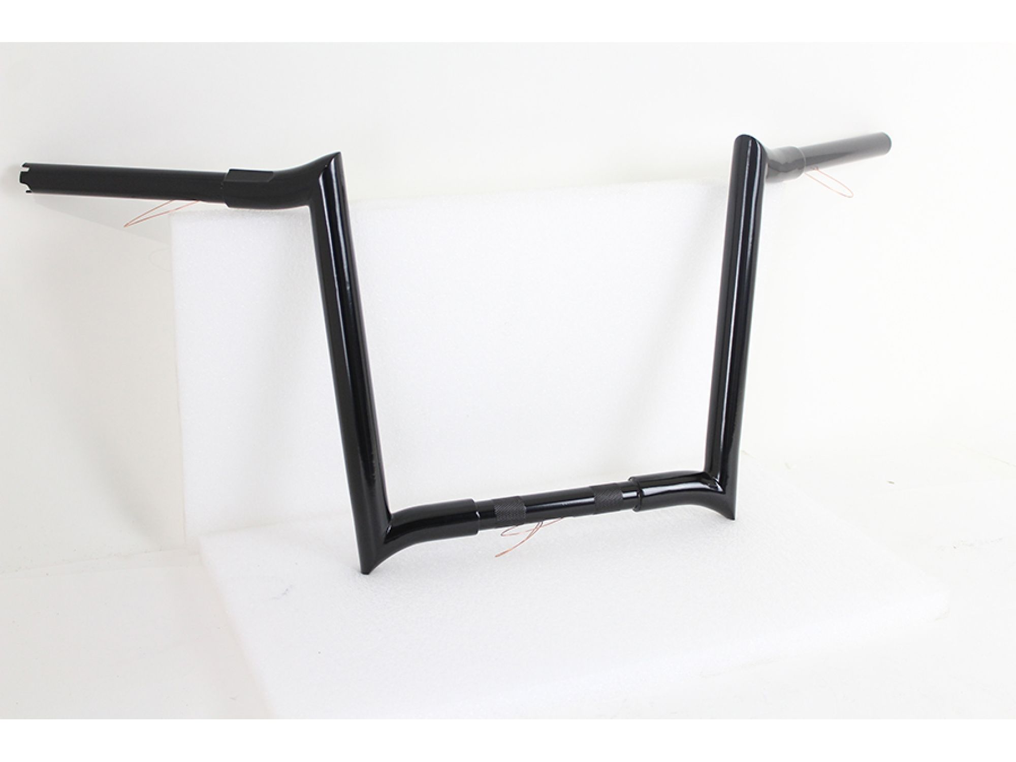 14" Black Z-Bar Handlebar with Indents
