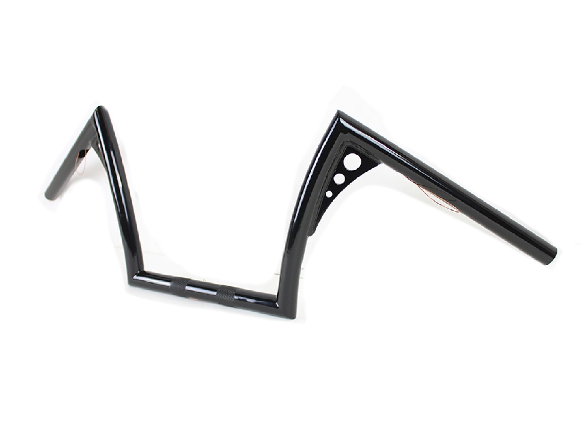 10" Z-Bar Handlebar with Wiring Indents and Holes Black