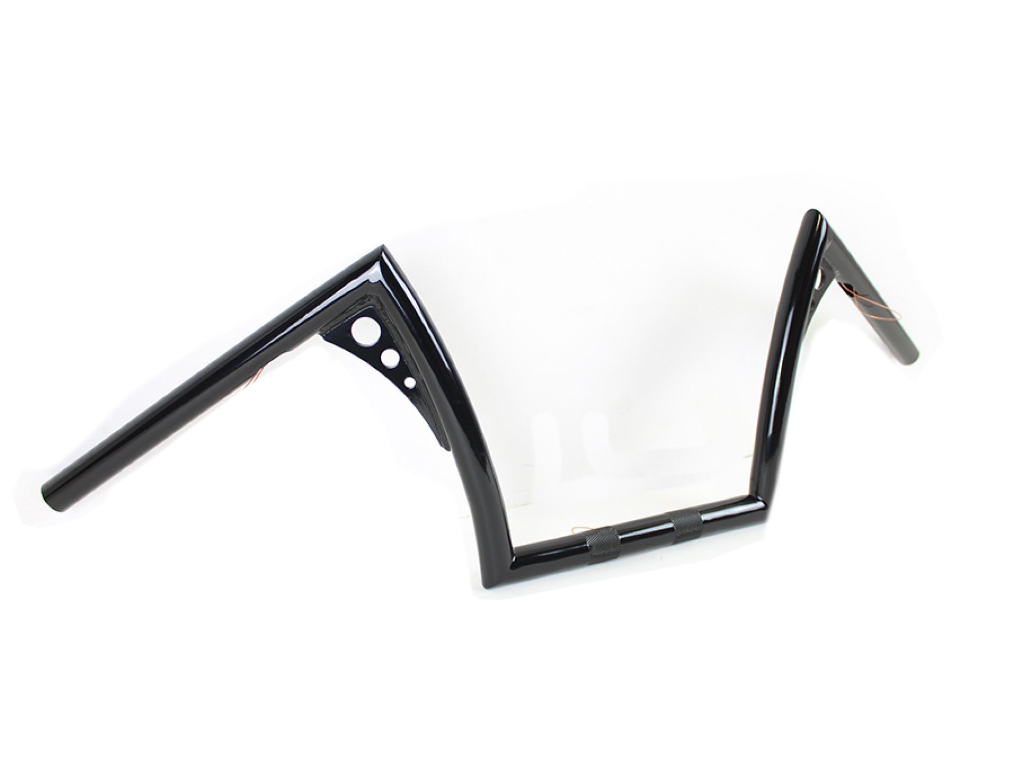 10" Z-Bar Handlebar with Wiring Indents and Holes Black