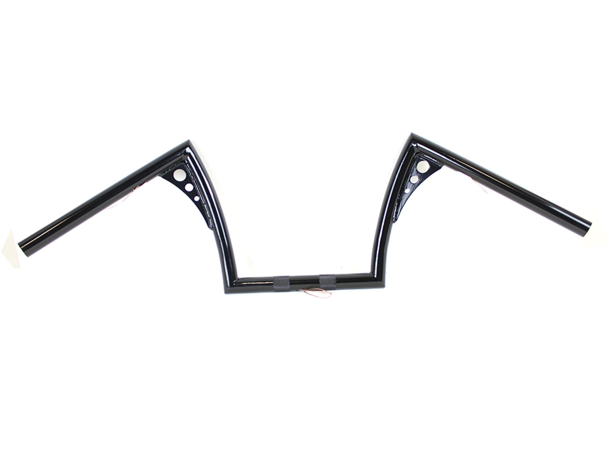 10" Z-Bar Handlebar with Wiring Indents and Holes Black