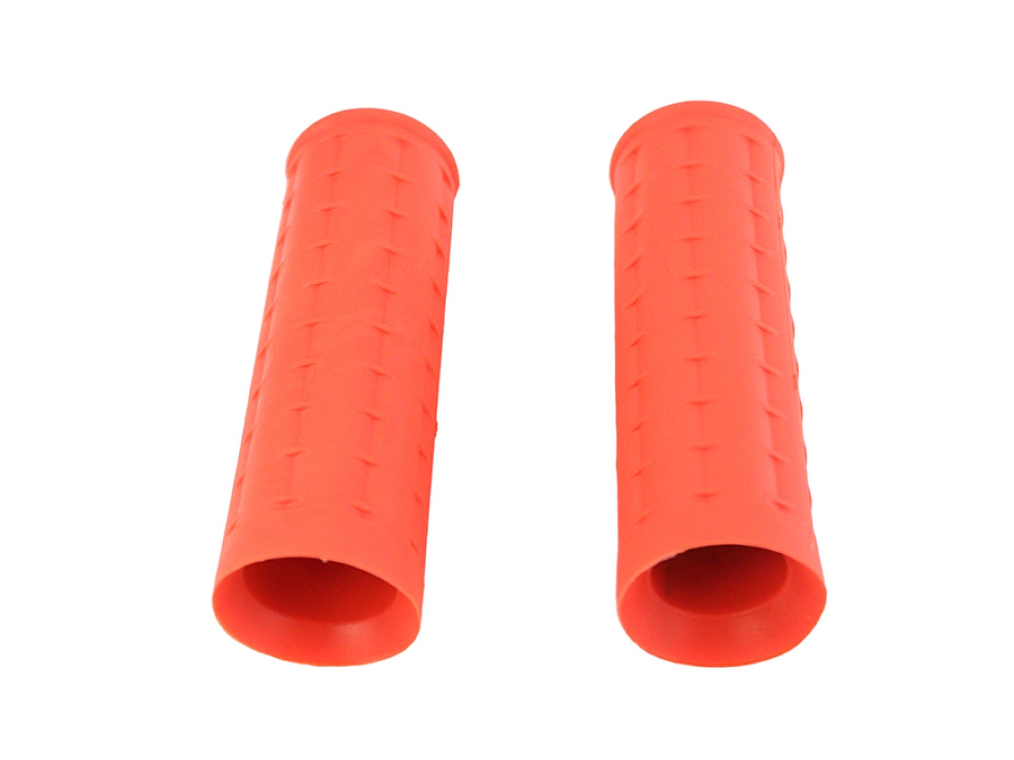 Replica Waffle Handlebar Grip Set with Plug Hole Orange
