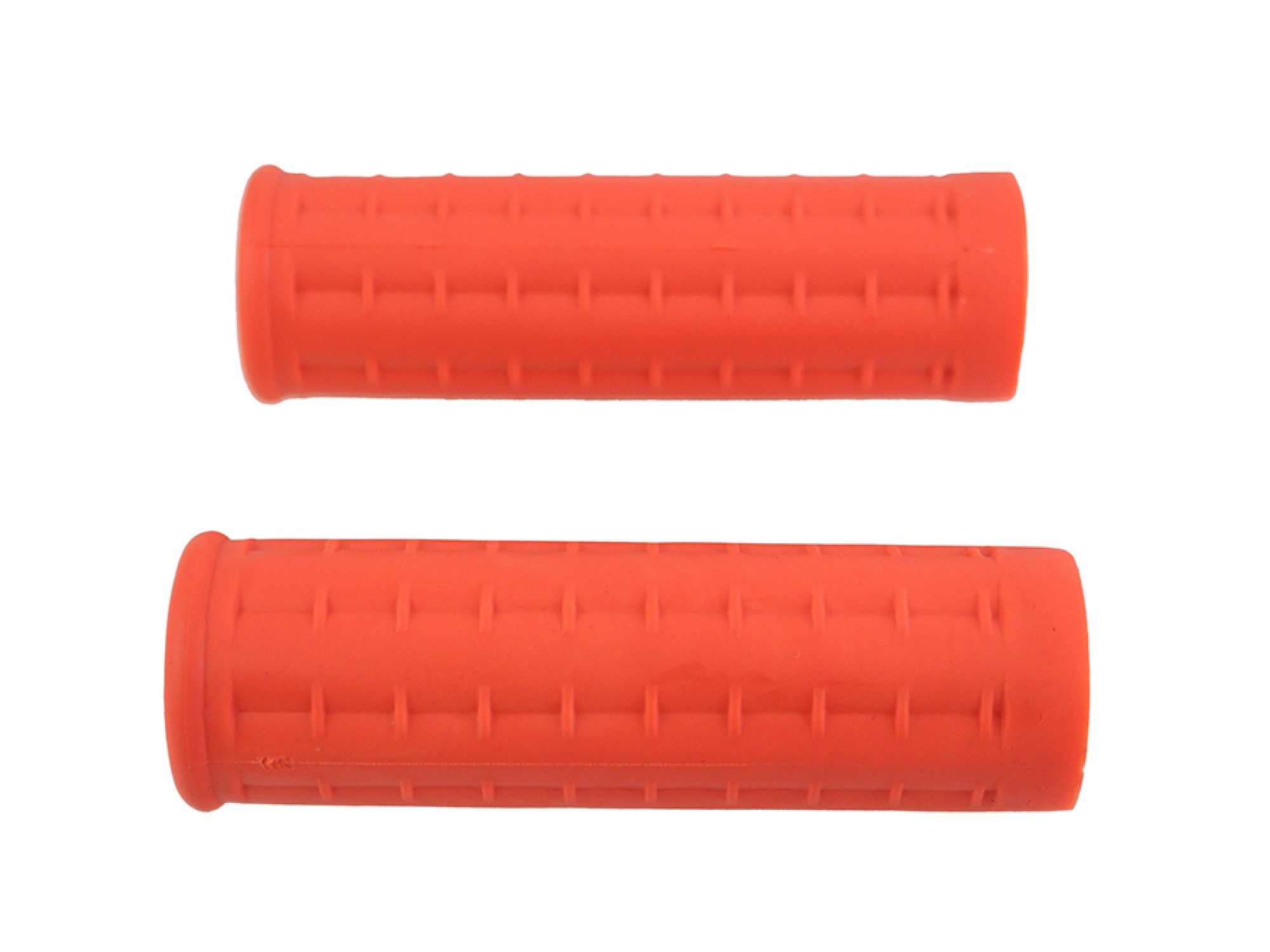 Replica Waffle Handlebar Grip Set with Plug Hole Orange