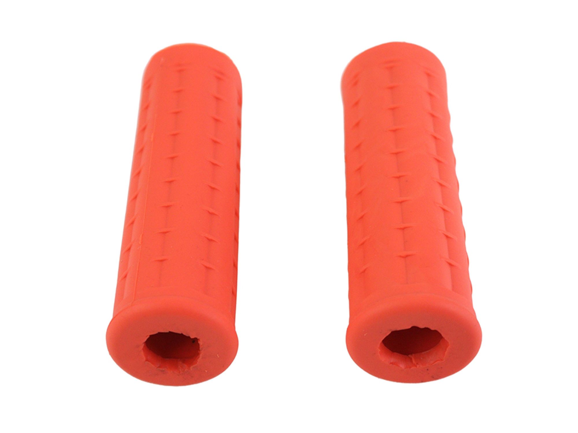 Replica Waffle Handlebar Grip Set with Plug Hole Orange
