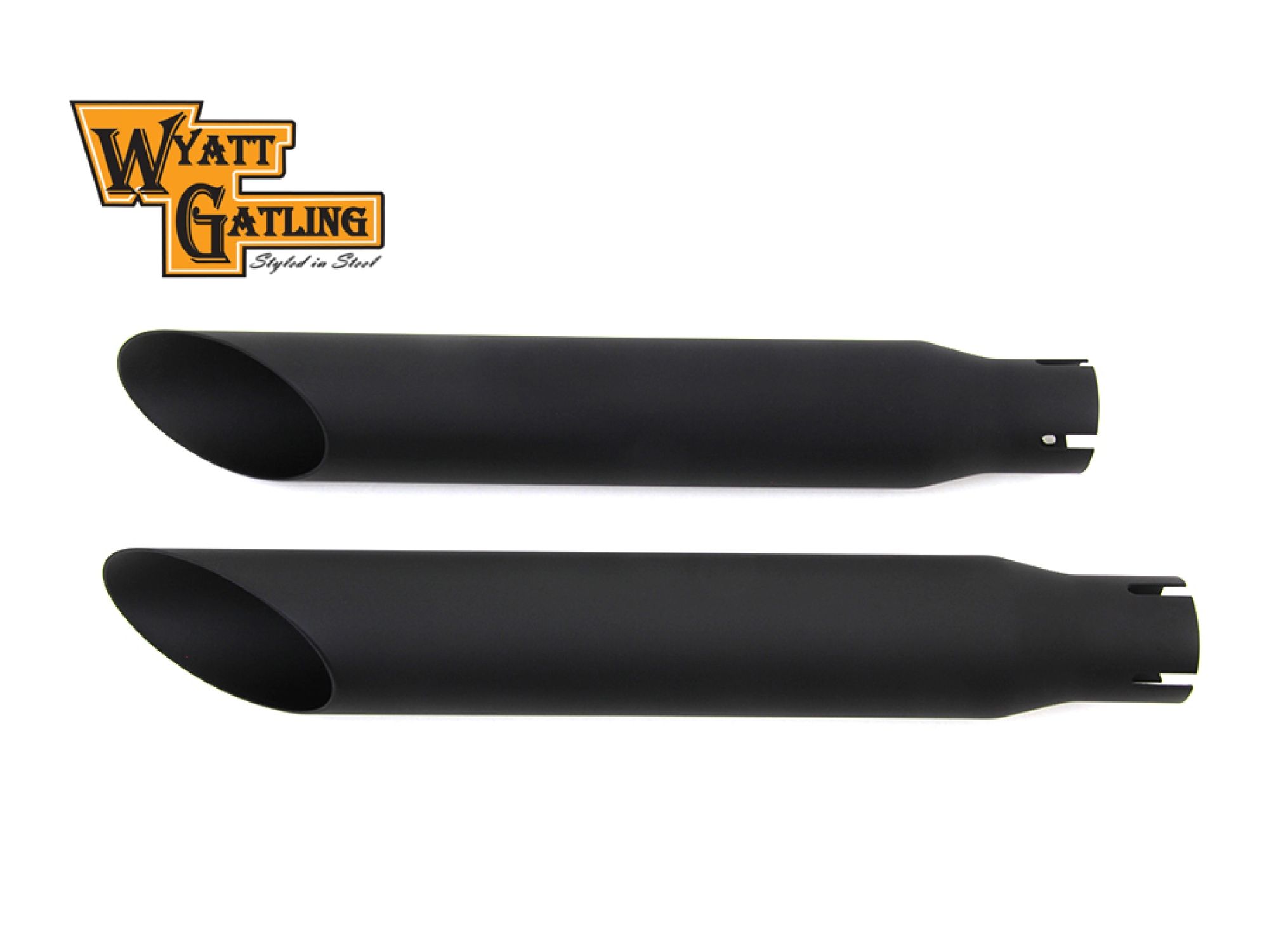 Wyatt Gatling Black Slash Slip-On Muffler Set