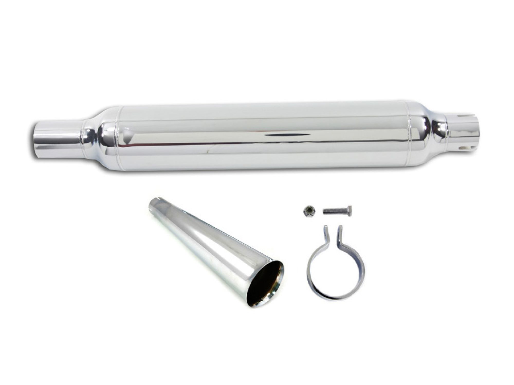 Chrome Muffler With Megaphone Tip