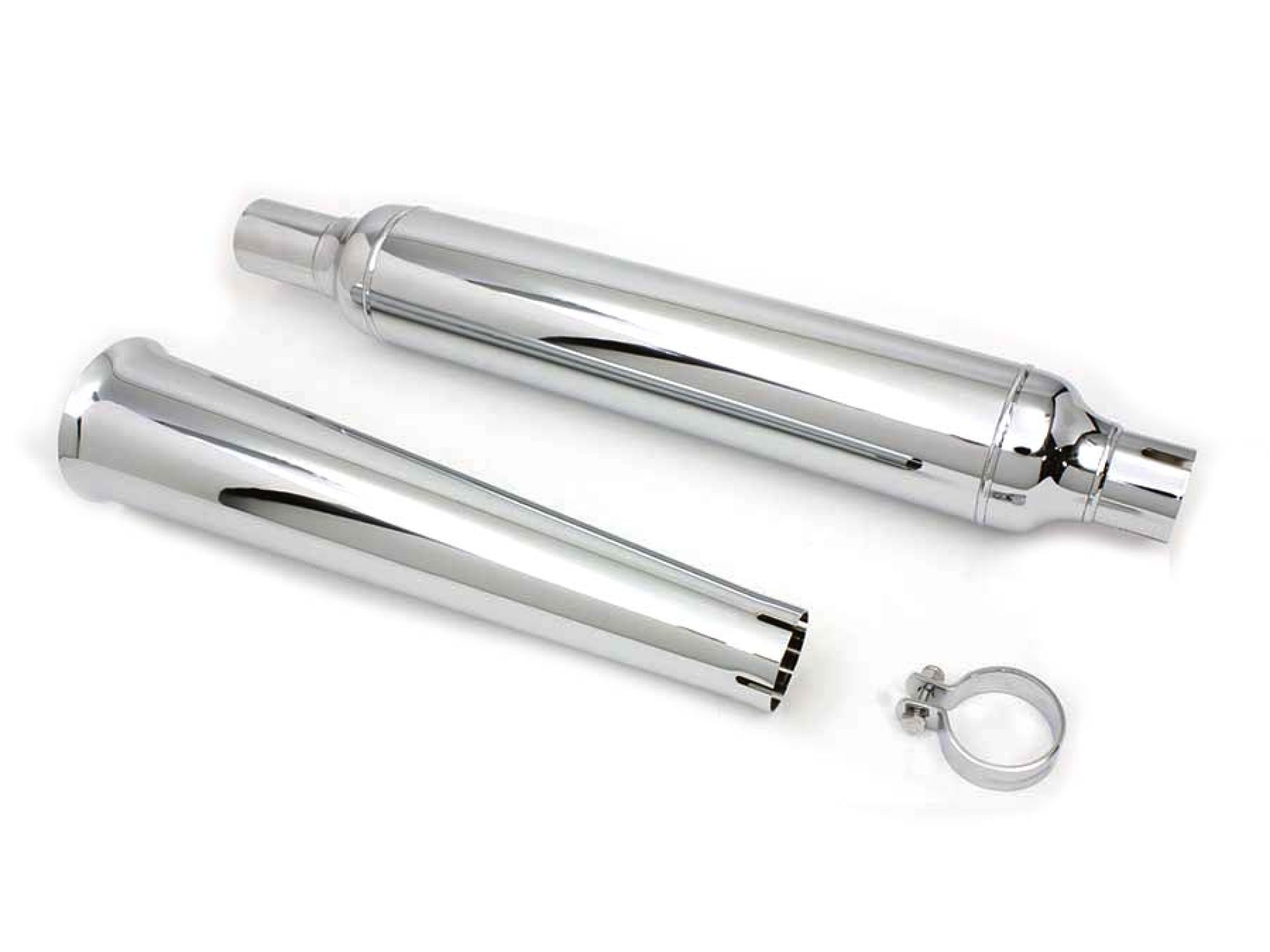 Chrome Muffler With Megaphone Tip