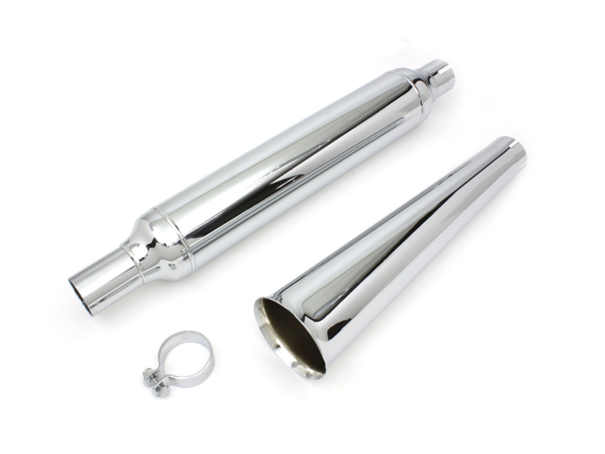 Chrome Muffler With Megaphone Tip