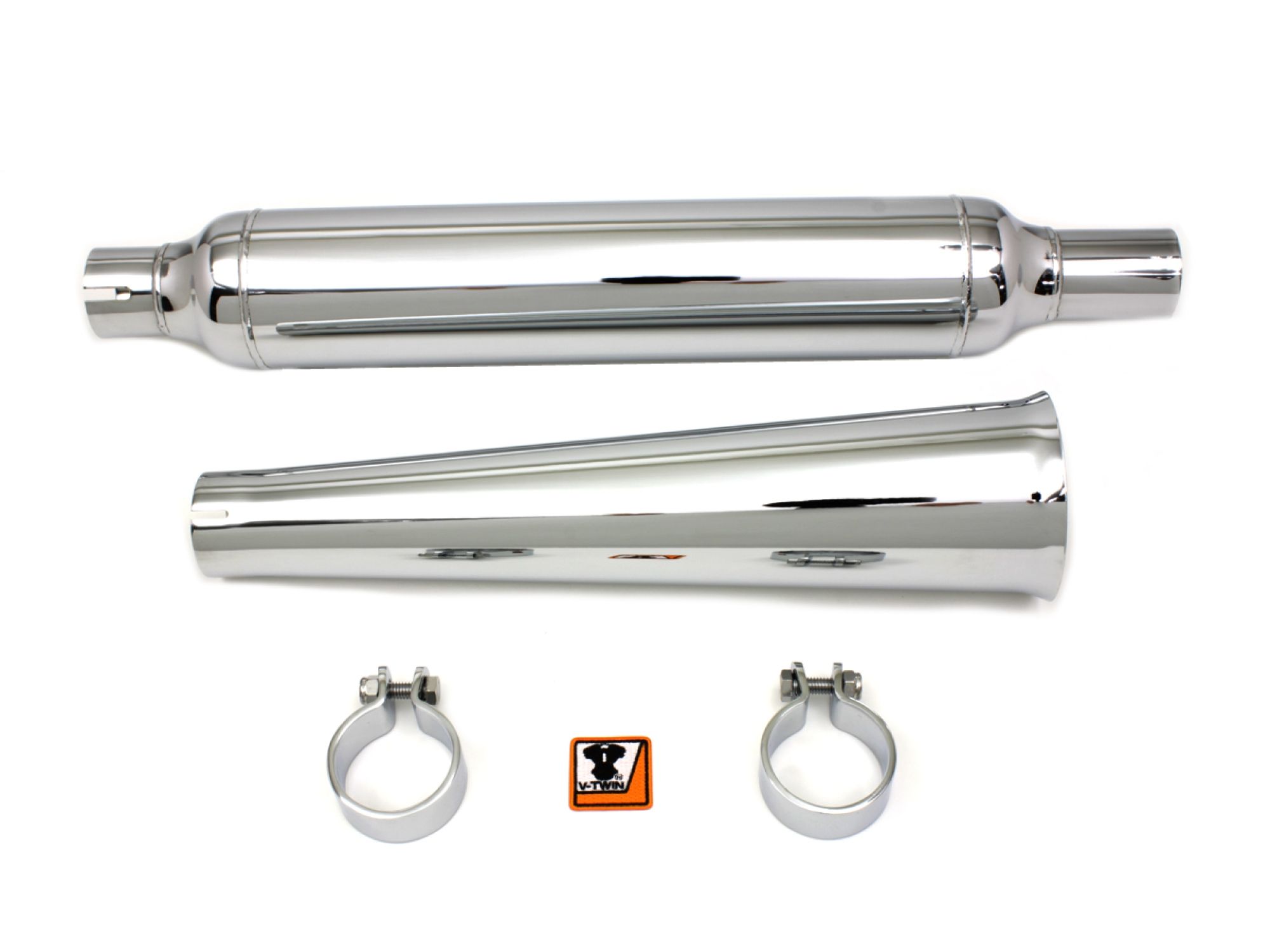 Chrome Muffler with Megaphone Tip