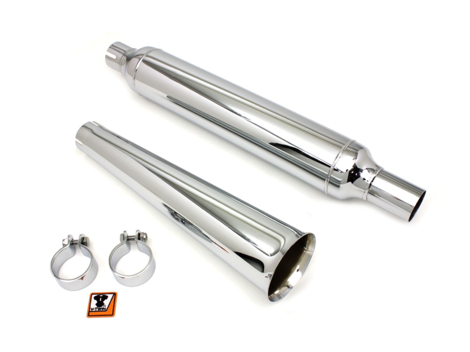 Chrome Muffler with Megaphone Tip