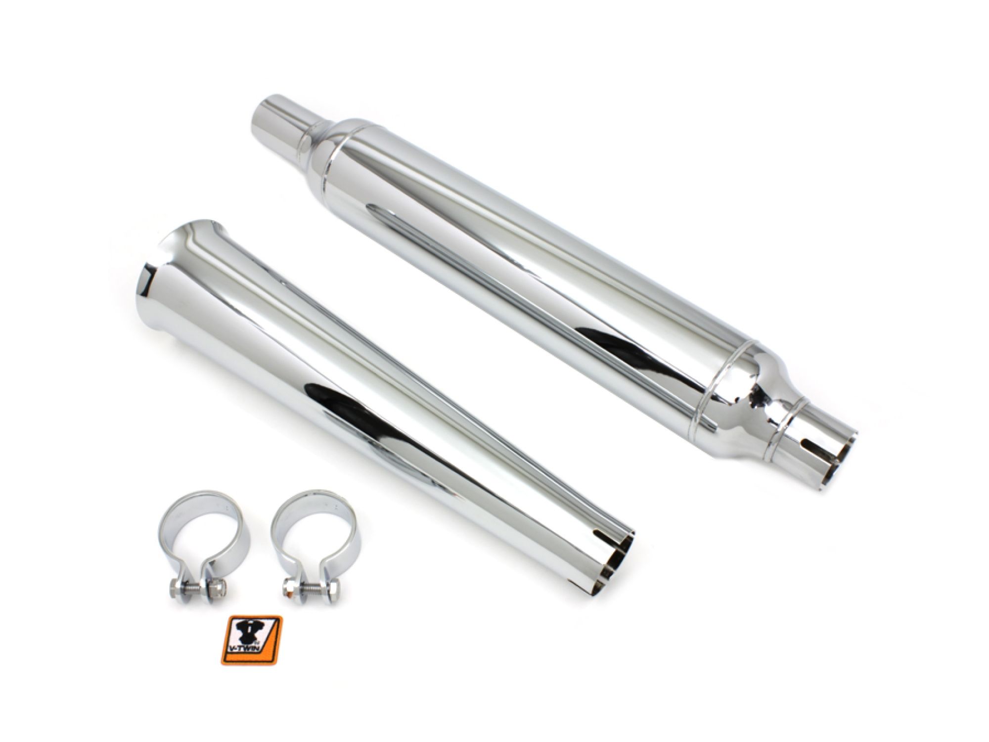 Chrome Muffler with Megaphone Tip