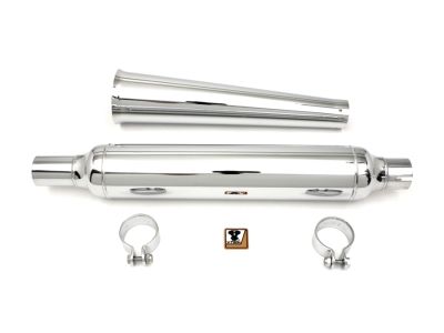 Chrome Muffler with Megaphone Tip