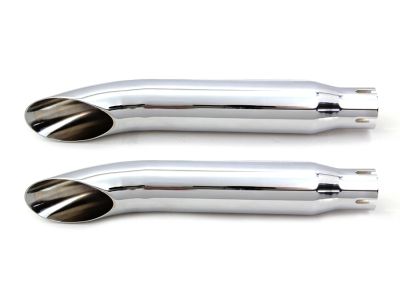 16" Turn Out Muffler Set Chrome