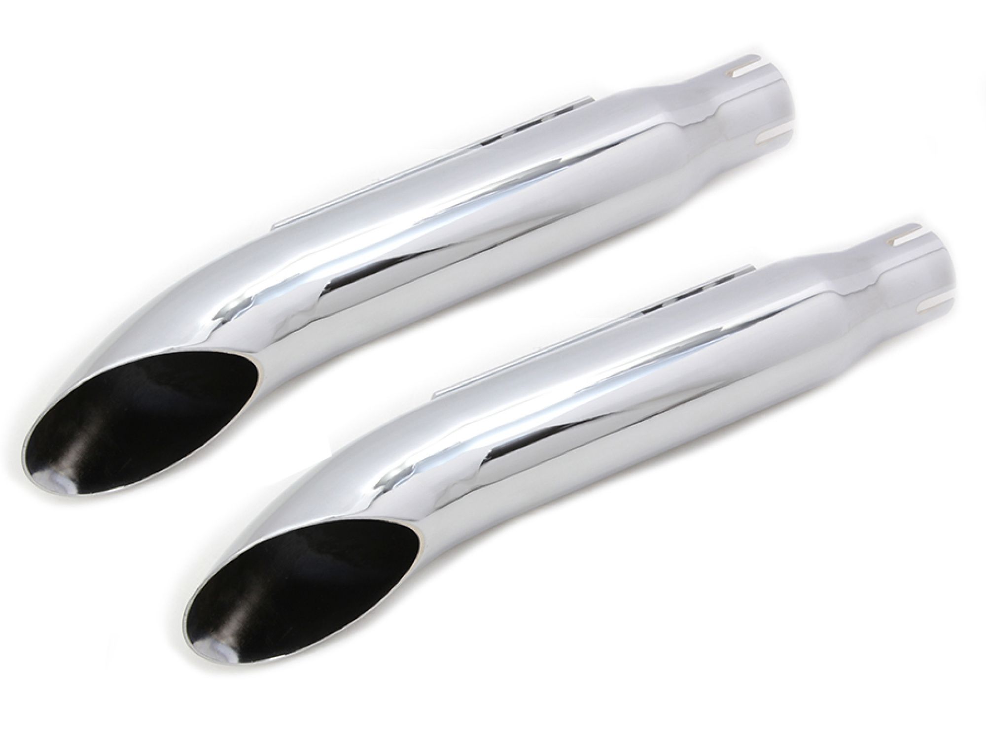 16" Turn Out Muffler Set Chrome