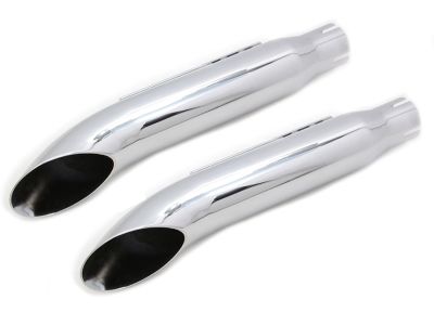 16" Turn Out Muffler Set Chrome