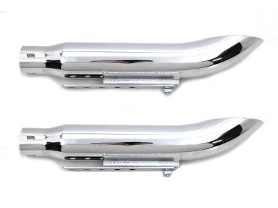 16" Turn Out Muffler Set Chrome