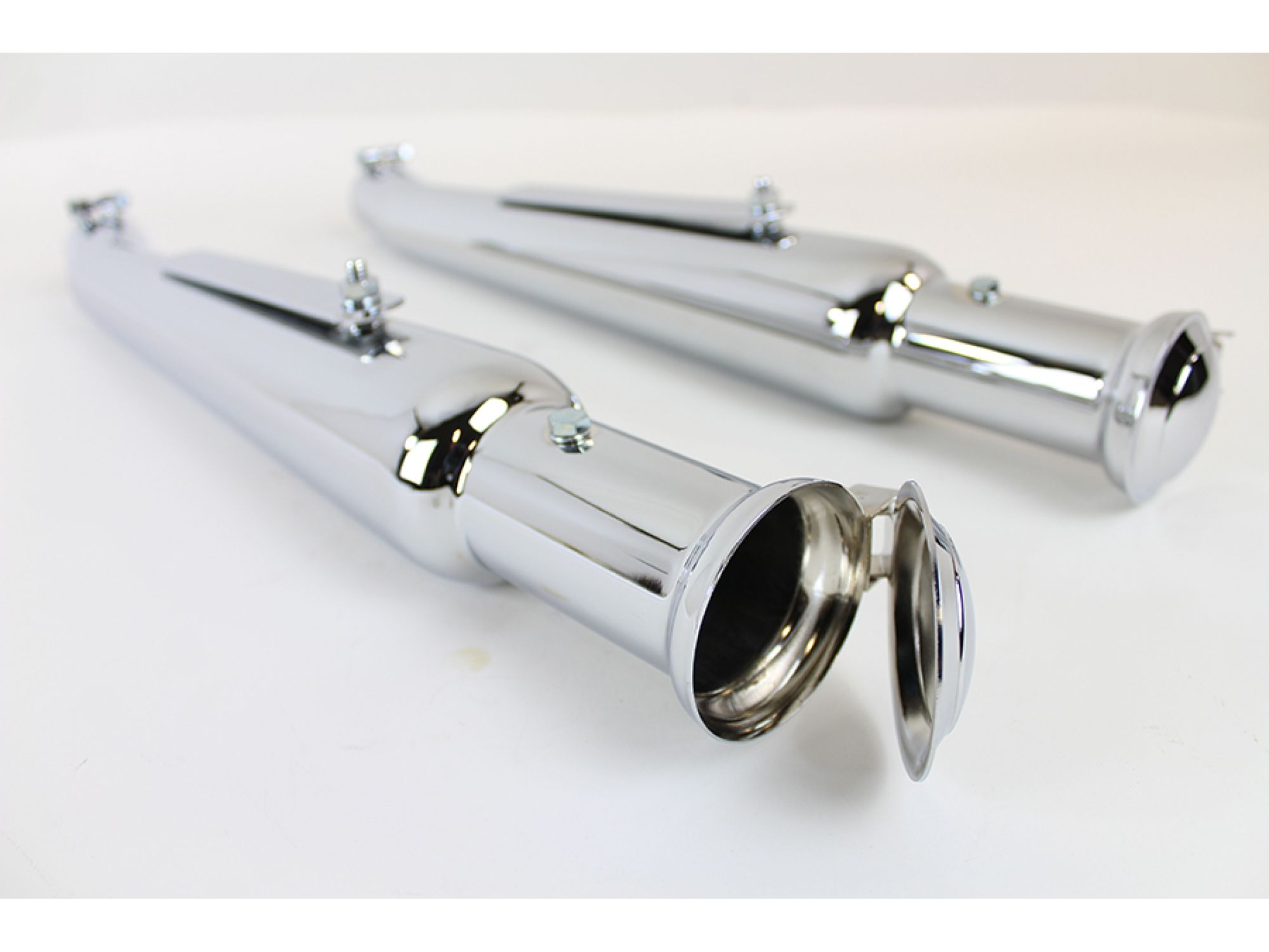 Chrome Megaphone Upsweep Muffler Set