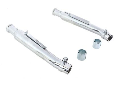 Chrome 20" Megaphone Upsweep Slip On Muffler Set