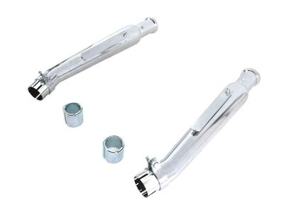Chrome 20" Megaphone Upsweep Slip On Muffler Set