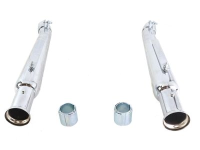 Chrome 20" Megaphone Upsweep Slip On Muffler Set