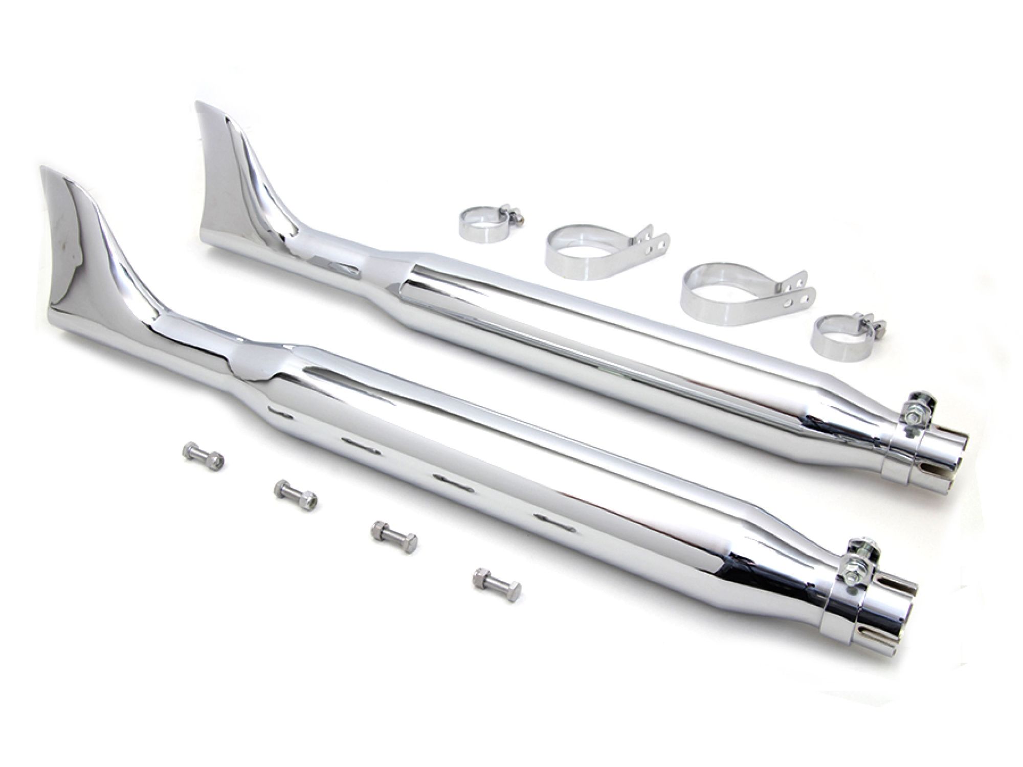 Chrome Fishtail Muffler Kit 30"
