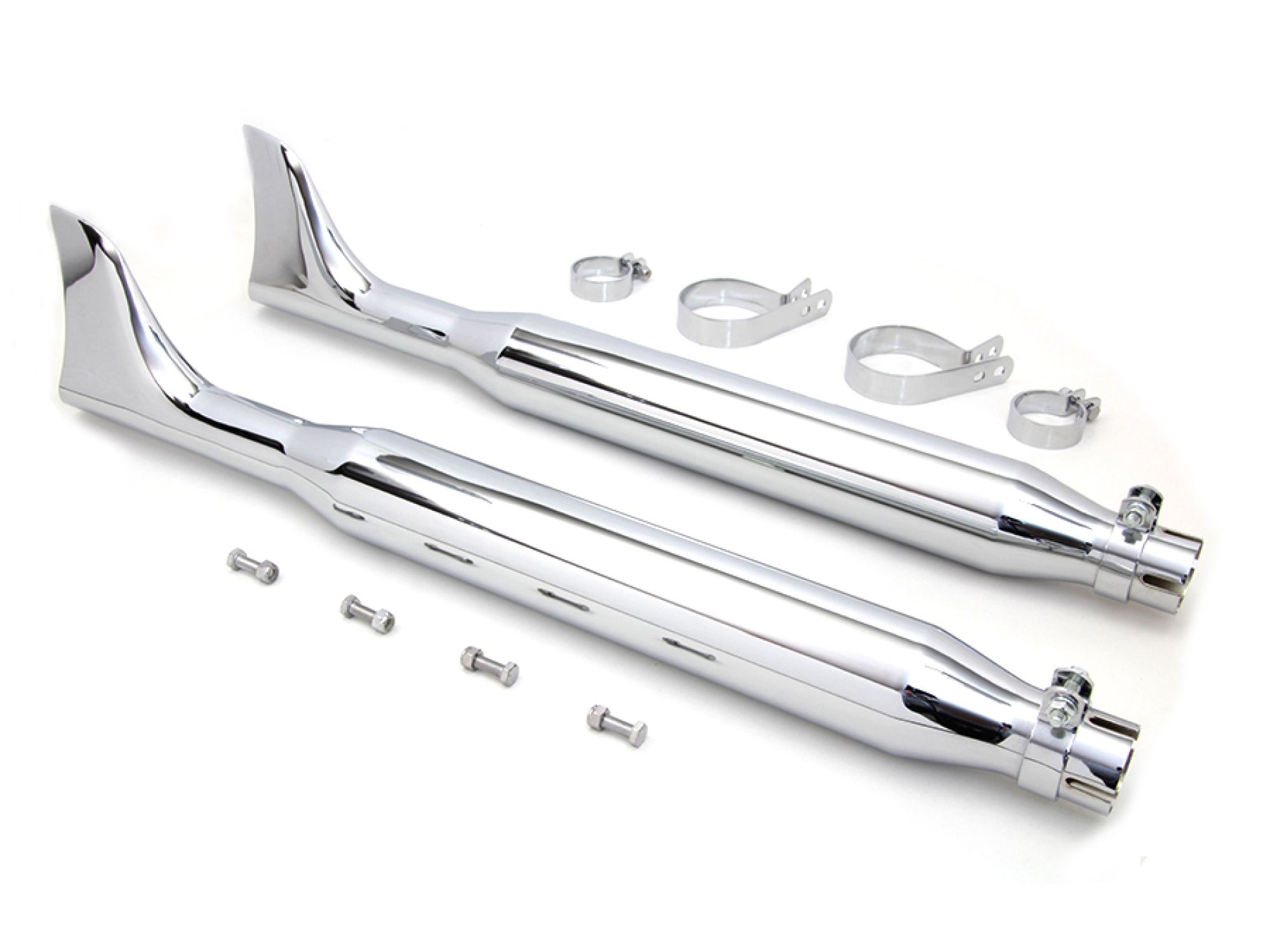 Chrome Fishtail Muffler Kit 30"