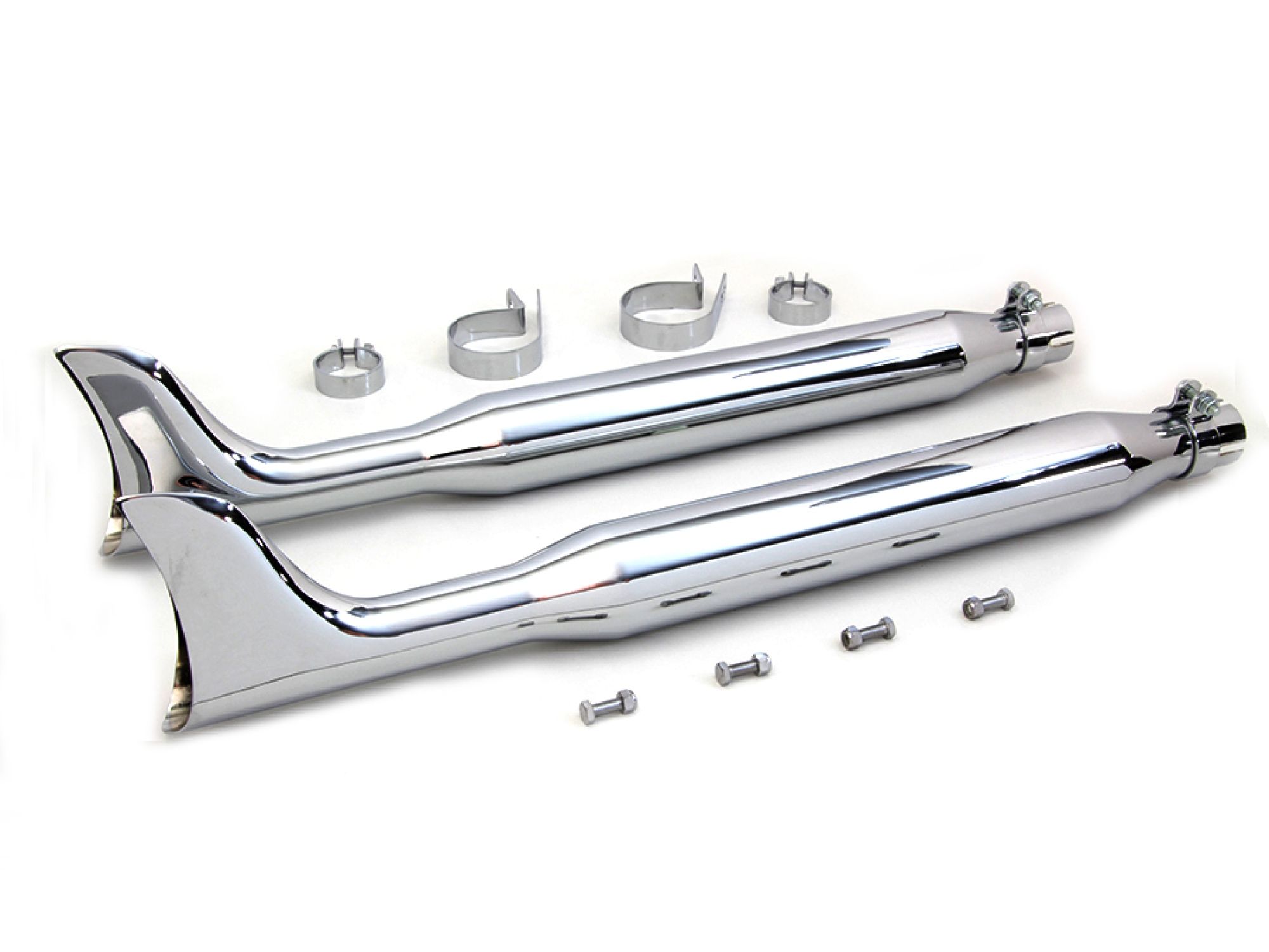 Chrome Fishtail Muffler Kit 30"