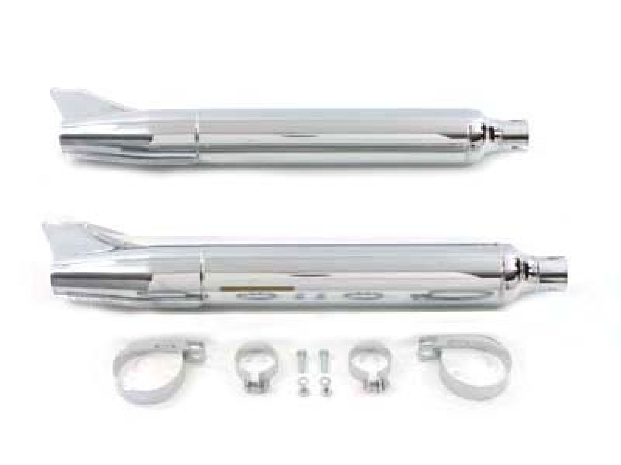 Replica Fishtail Muffler Set Chrome