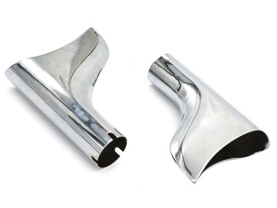 Chrome Fishtail Tip Set for 1-3/4" Muffler