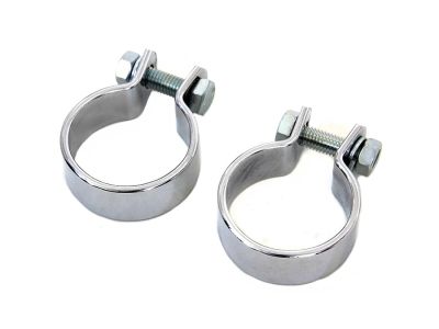 Chrome 1-5/8" Muffler Body and End Clamp Set