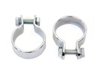 Chrome 1-5/8" Muffler Body and End Clamp Set
