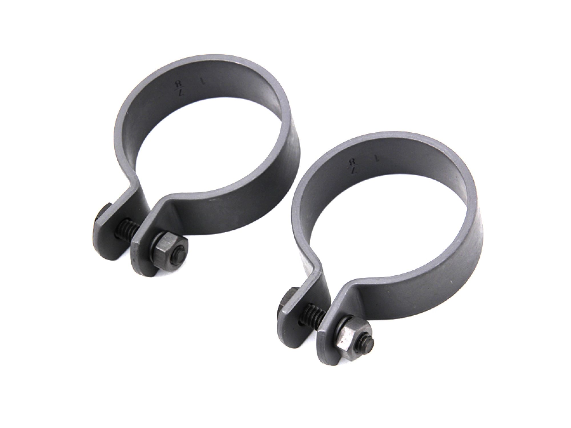 Parkerized 1-7/8" Muffler End Clamp Set