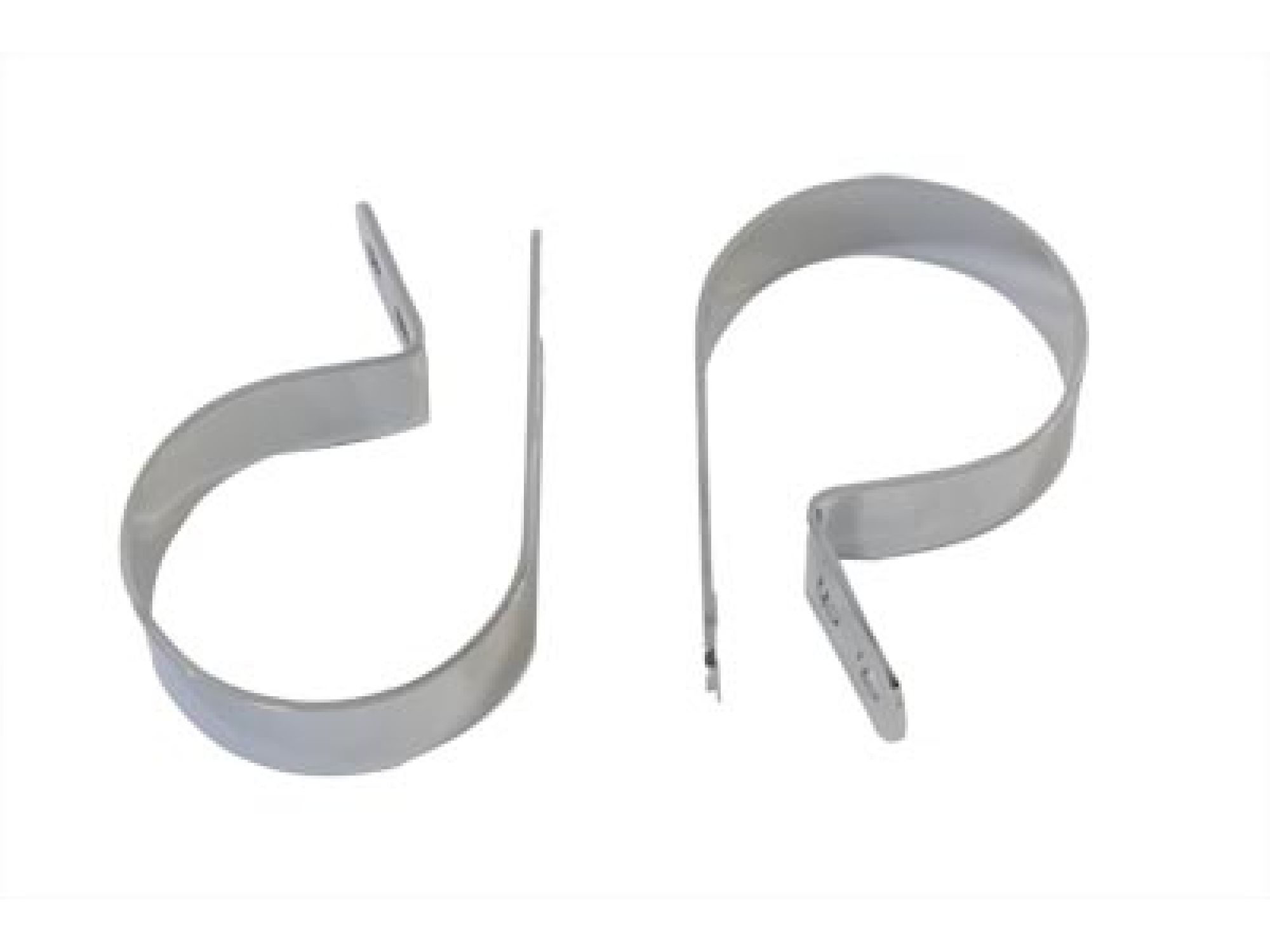Chrome 2-7/8" Muffler Body and End Clamp Set