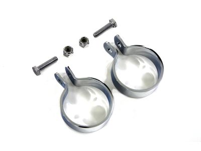 Chrome 1-7/8" Muffler End Clamp Set