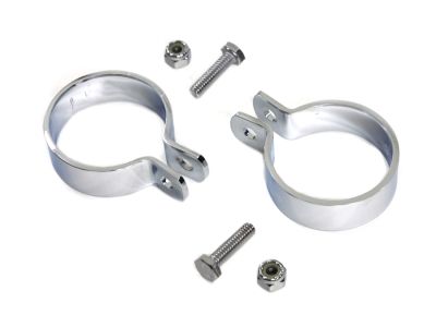Chrome 1-7/8" Muffler End Clamp Set
