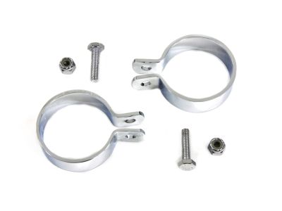 Chrome 1-7/8" Muffler End Clamp Set