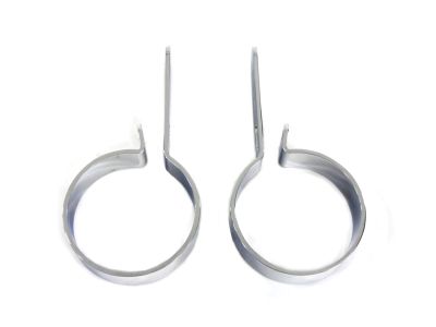 Chrome 3" Muffler Hanger Clamp Set