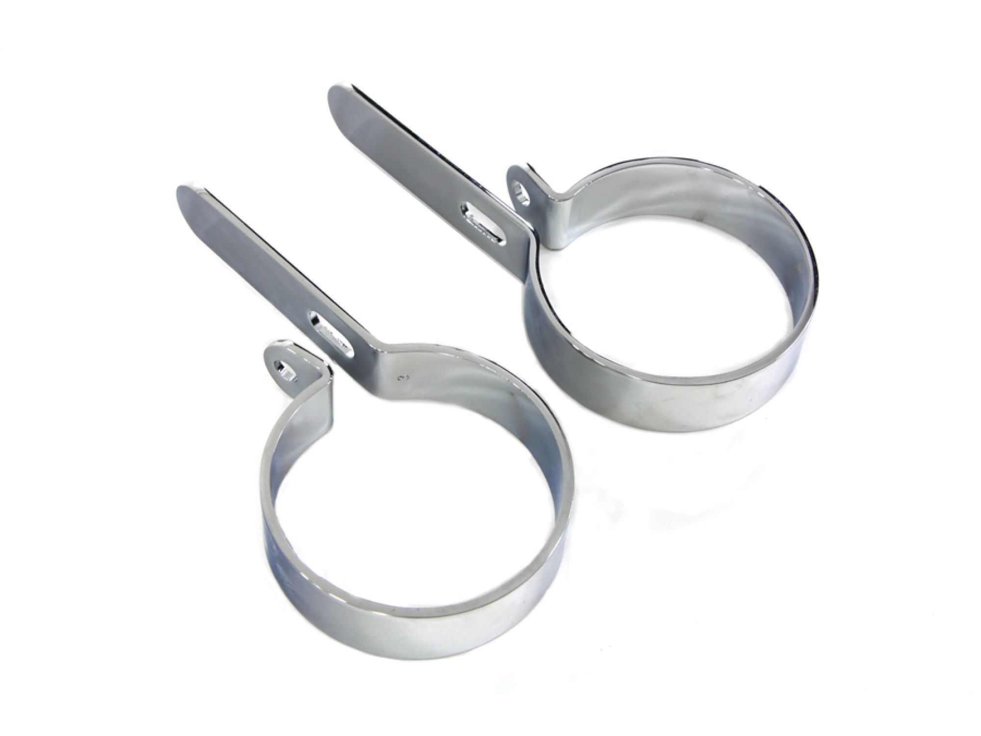 Chrome 3" Muffler Hanger Clamp Set