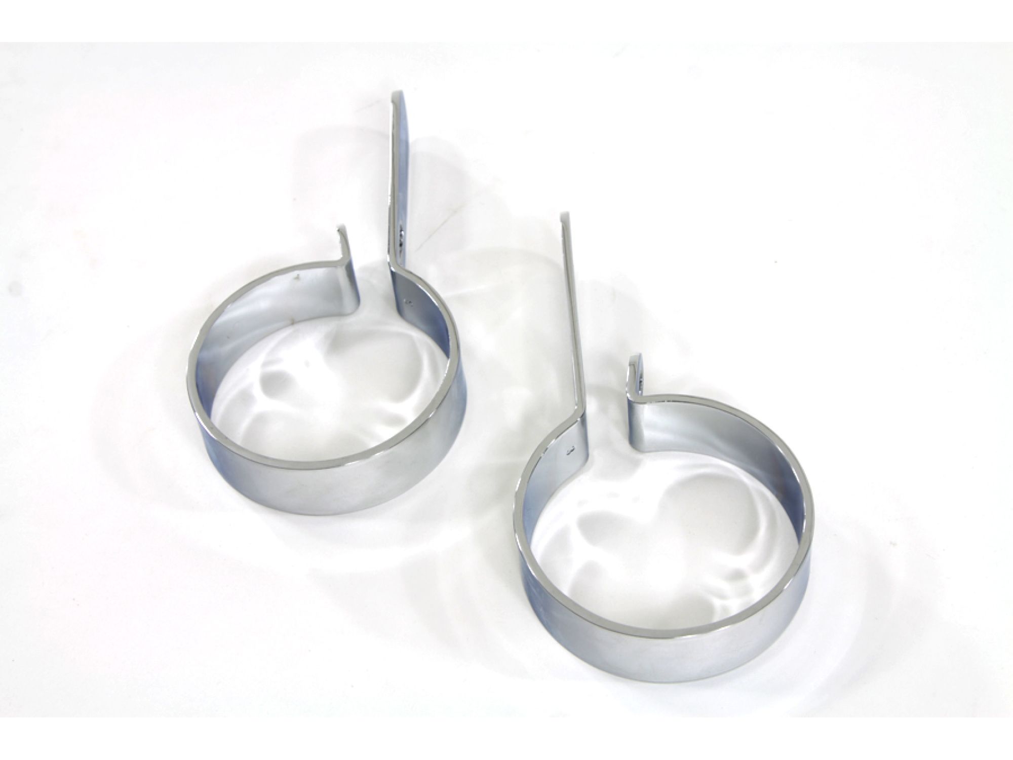 Chrome 3" Muffler Hanger Clamp Set