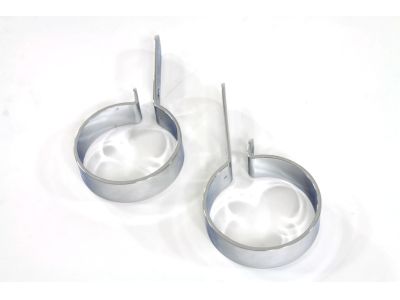 Chrome 3" Muffler Hanger Clamp Set