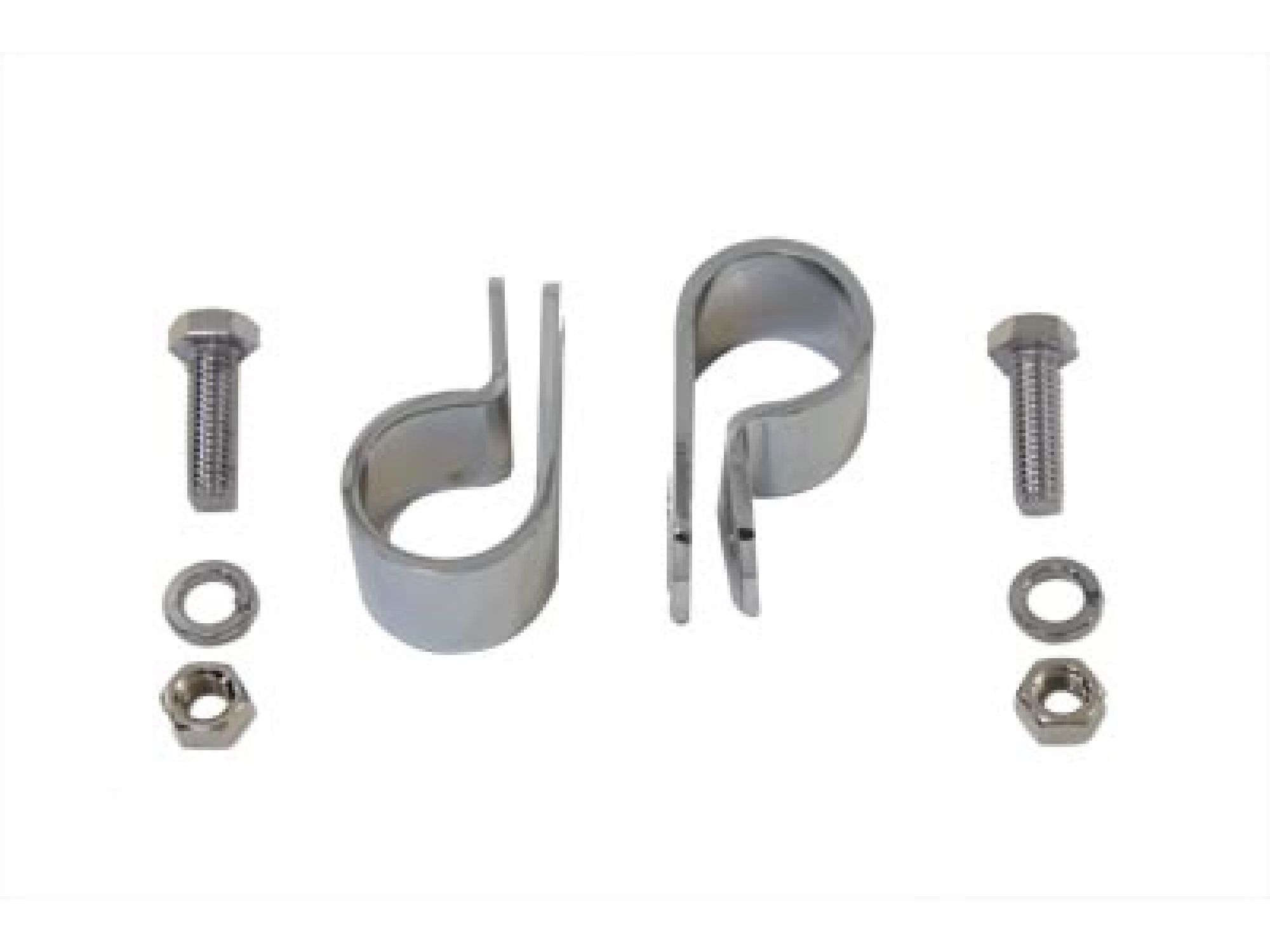 Chrome 1" Muffler Clamp Set