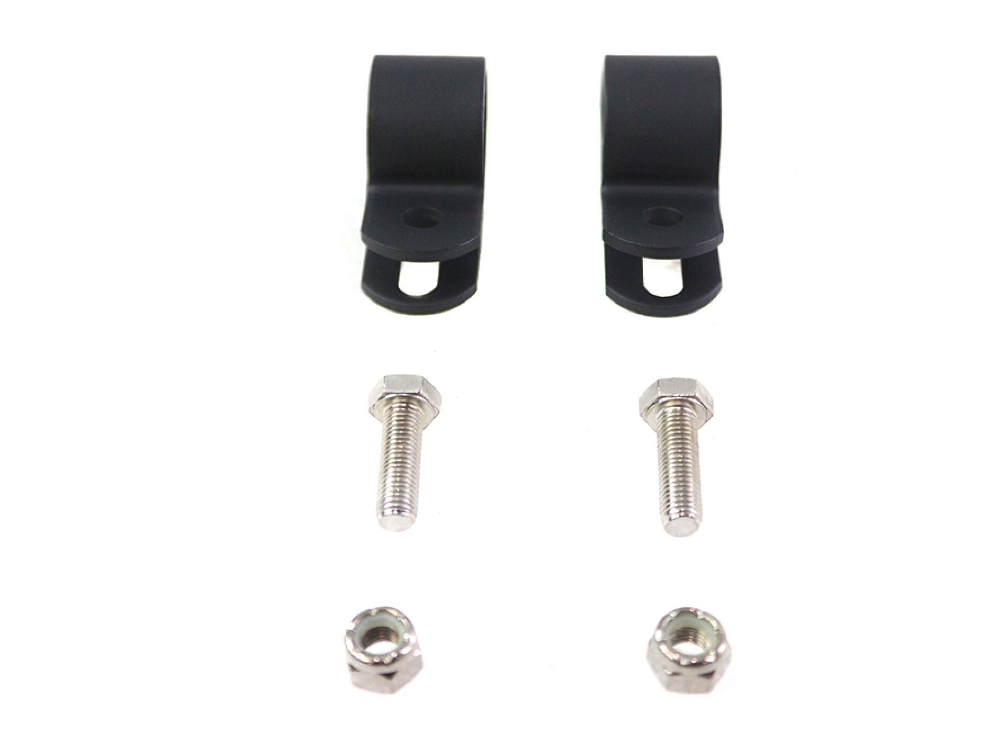 Black 1" Muffler Clamp Set