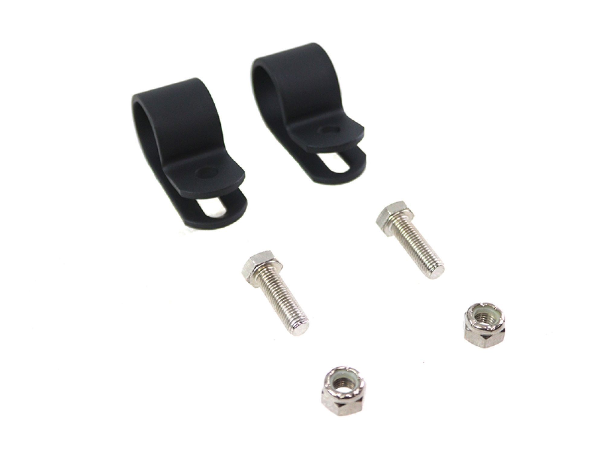 Black 1" Muffler Clamp Set