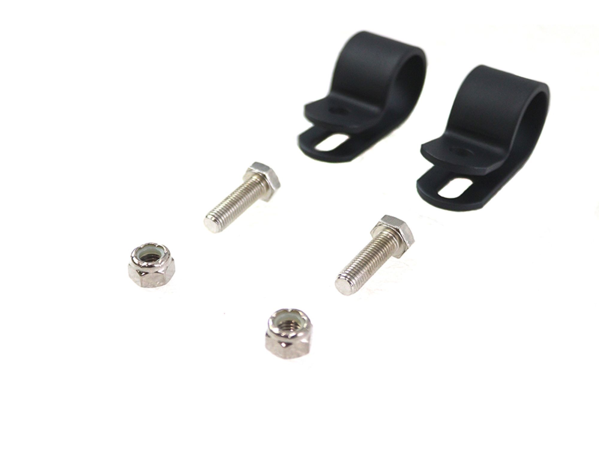 Black 1" Muffler Clamp Set