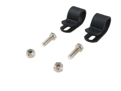 Black 1" Muffler Clamp Set