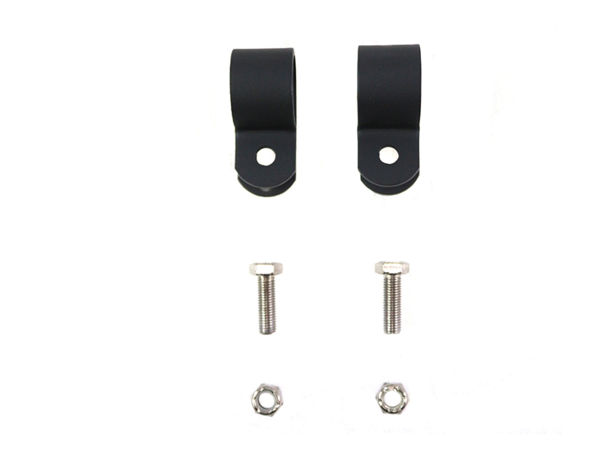 Black 1" Muffler Clamp Set