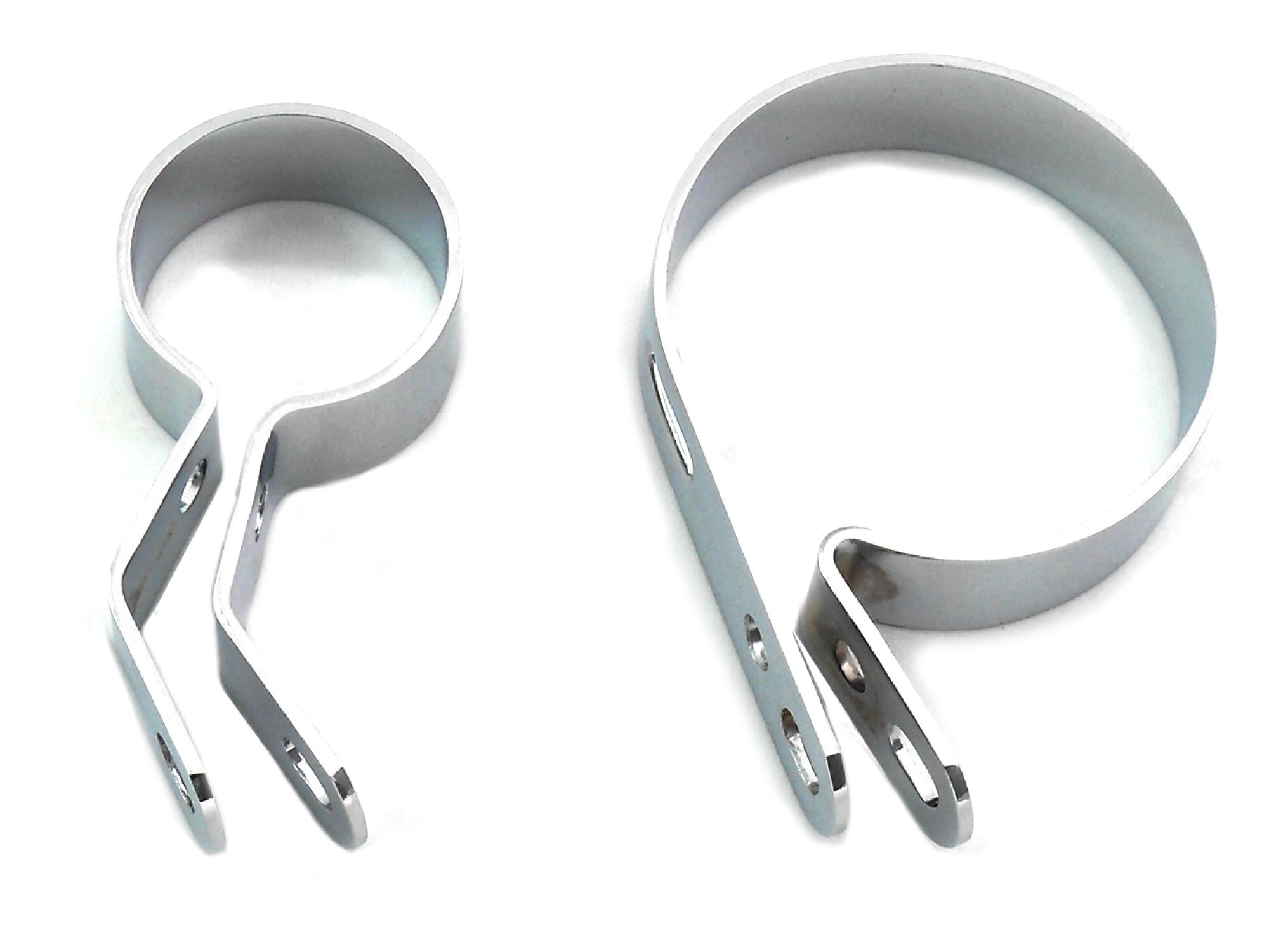 Chrome Muffler Clamp Set