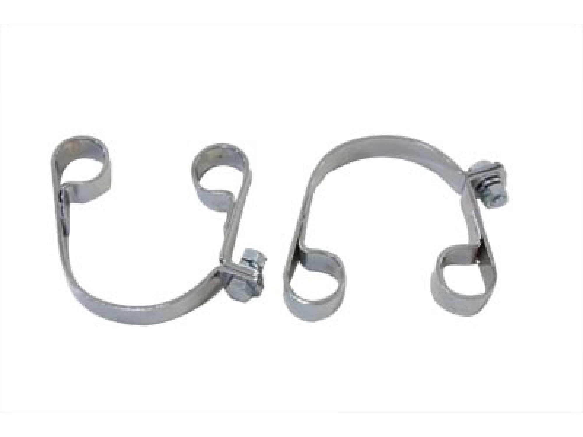 Chrome Muffler Clamp Set