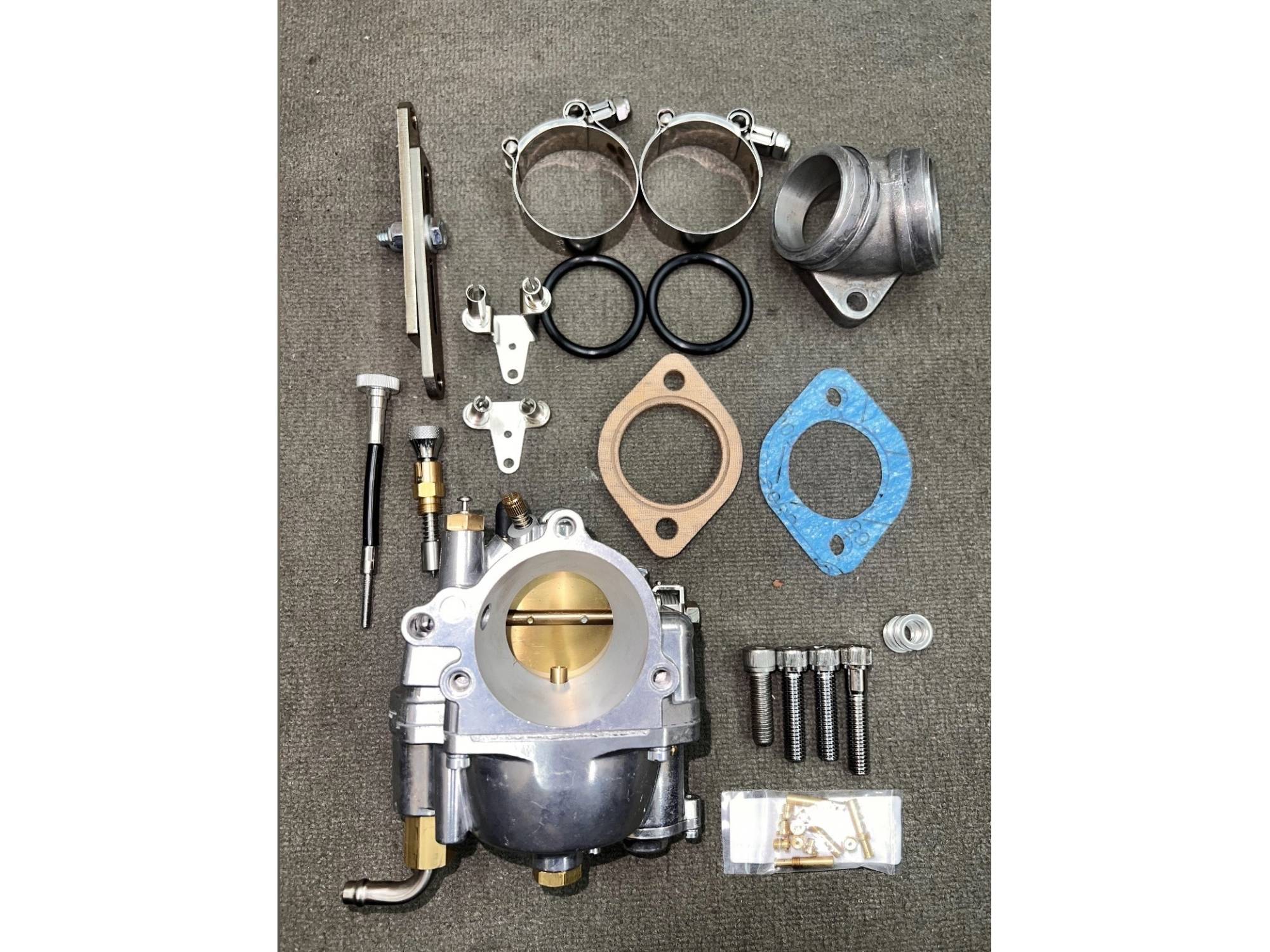 スーパーE キャブレターASSY セット (S&S E Carburetor Natural Finish set)