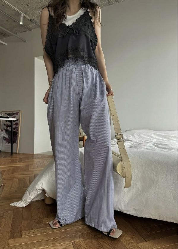 新品　stripe straight PT ストライプパンツwillfully WILLFULLY official web store（ウィルフリーコウシキツウハン